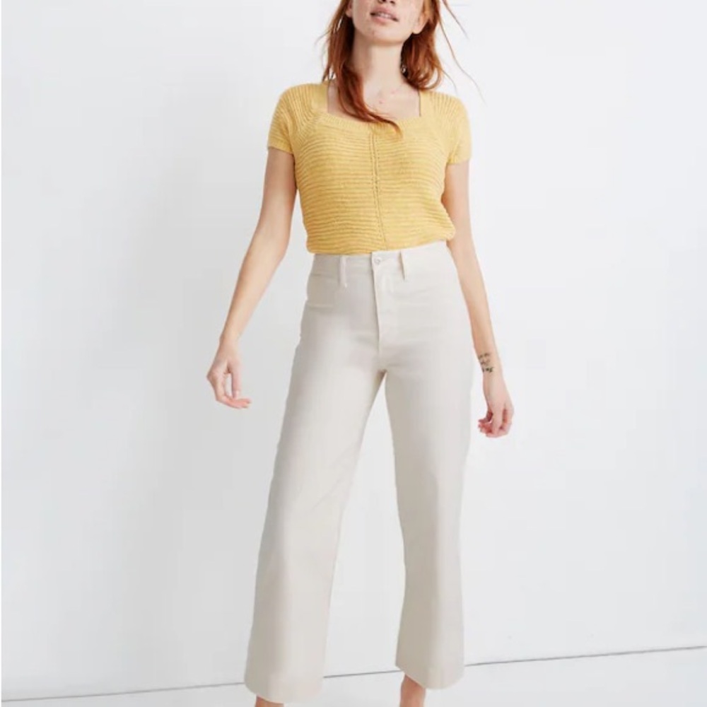 Madewell | Slim Emmett Wide-Leg Crop Pants | Size 32